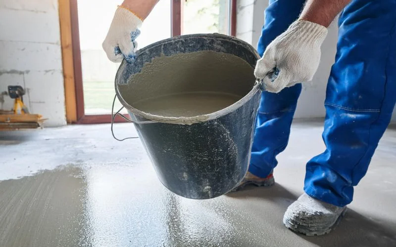 Flytspackling av ett ojamnt betonggolv